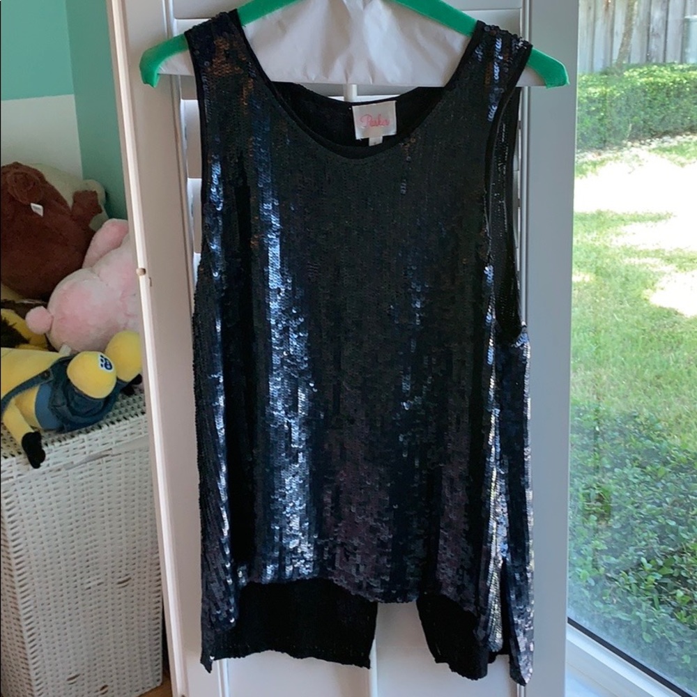 Parker Sequin Top, Open Back